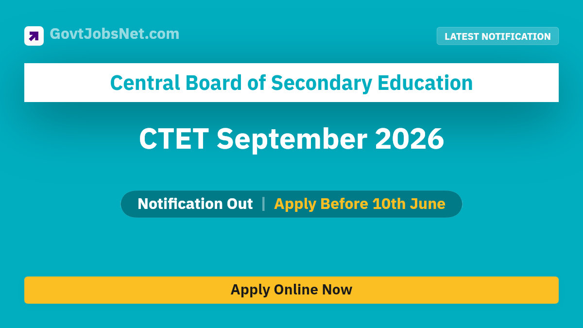 CTET September 2026 Notification