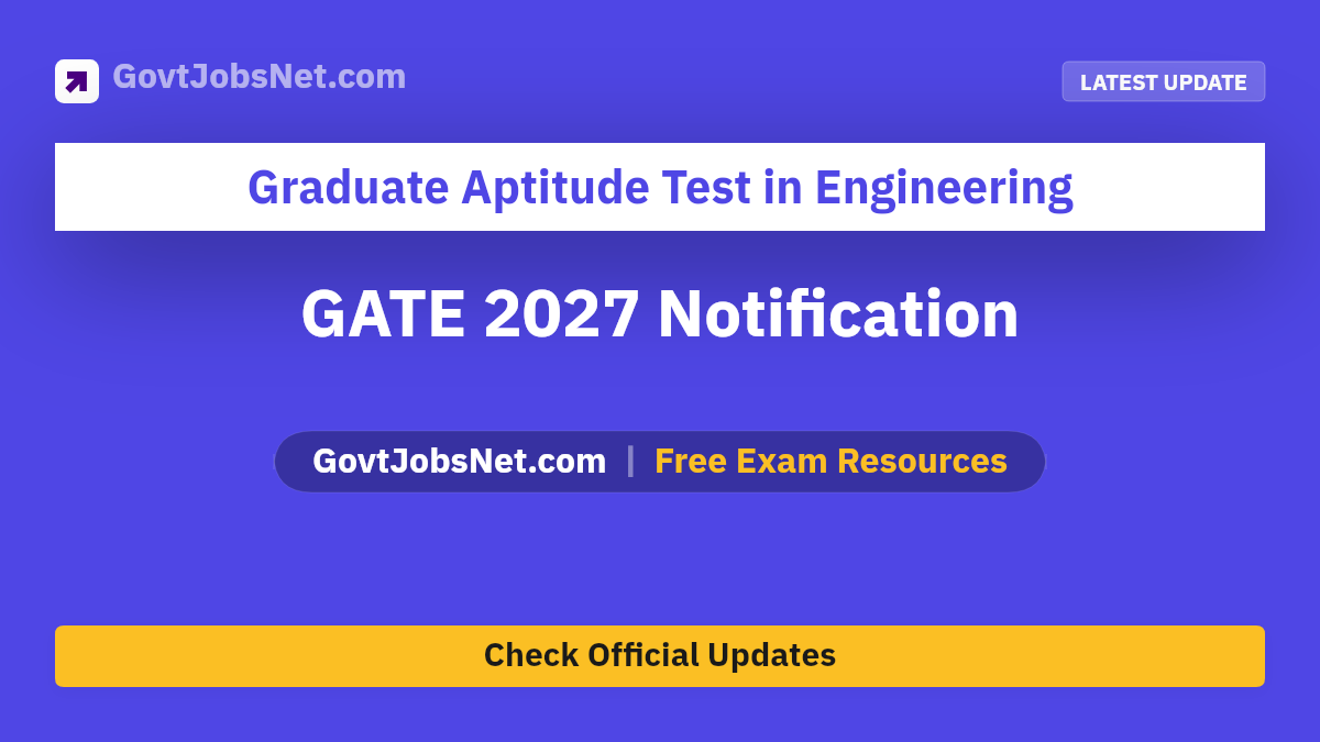 GATE 2027 Notification Notification