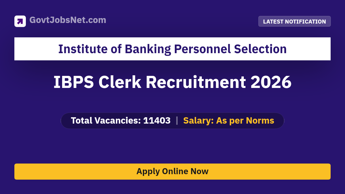 IBPS Clerk 2026 Notification