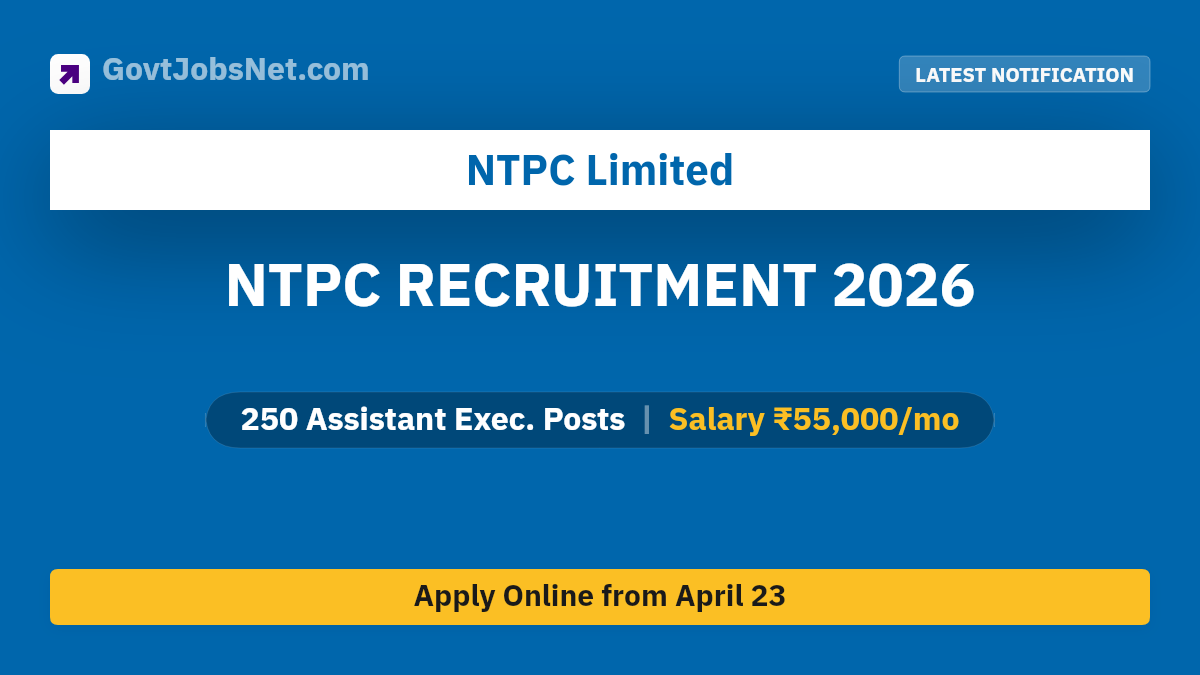 NTPC Assistant Executive 2026 Notification