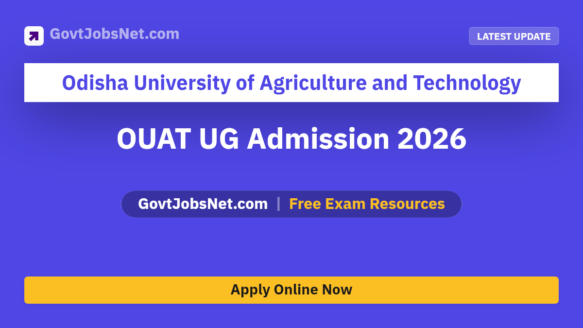 OUAT UG Admission 2026 Notification