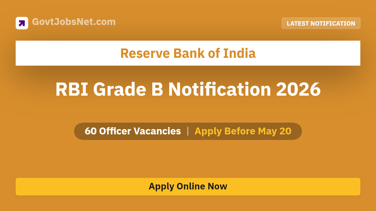 RBI Grade B 2026 Notification