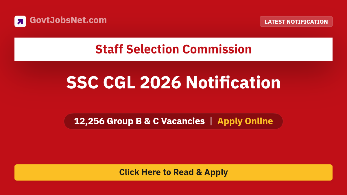 SSC CGL 2026 Notification