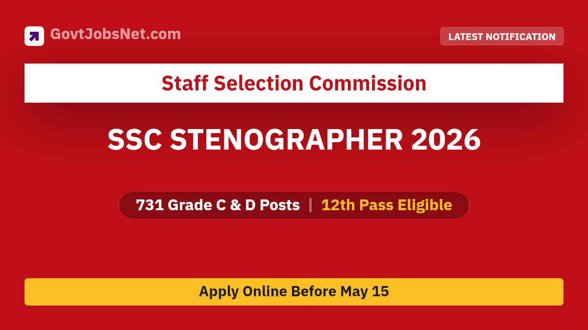 SSC Stenographer 2026 Notification