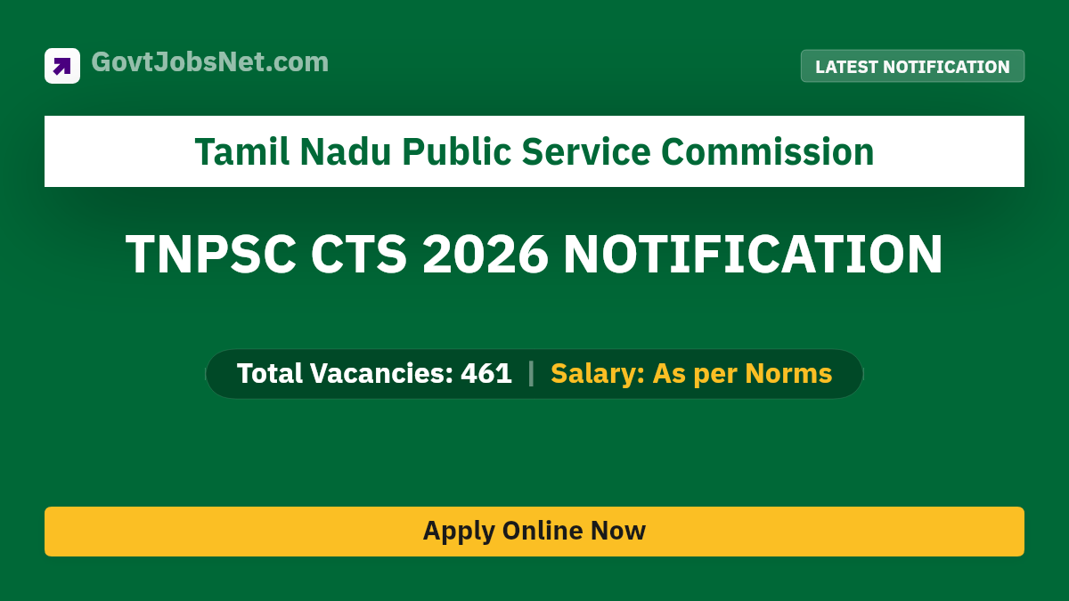TNPSC CTS Non-Interview 2026 Notification