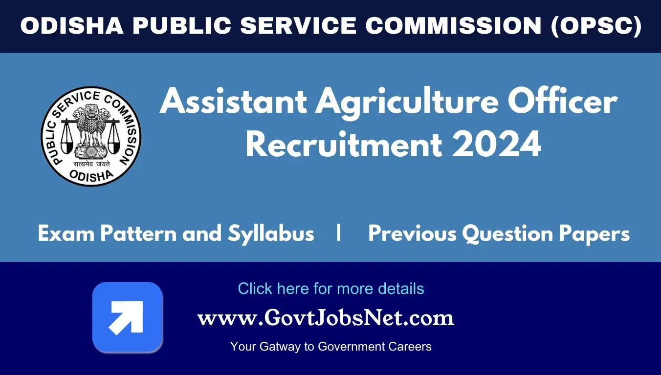 OPSC Assistant Agriculture Officer Recruitment 2024