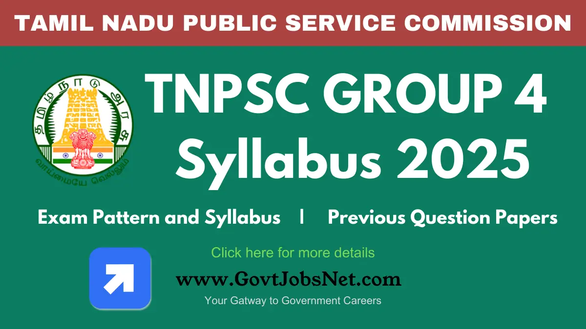 TNPSC Group 4 Syllabus 2025