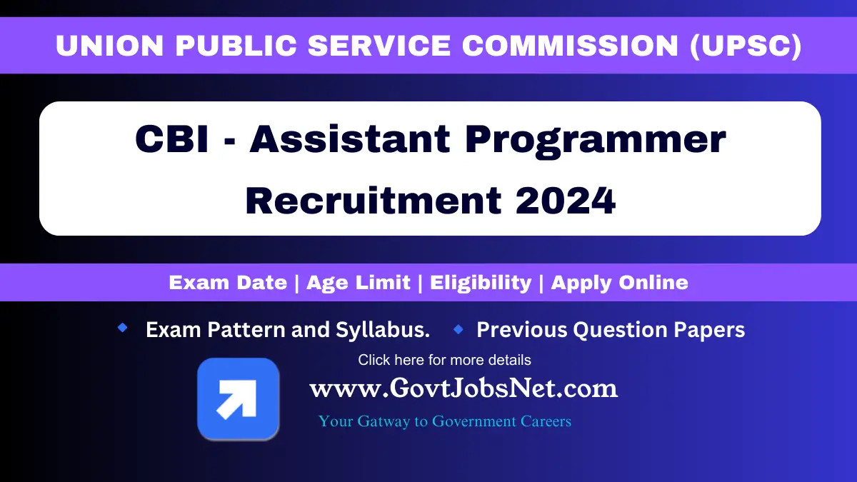 UPSC Assistant Programmer Recruitment