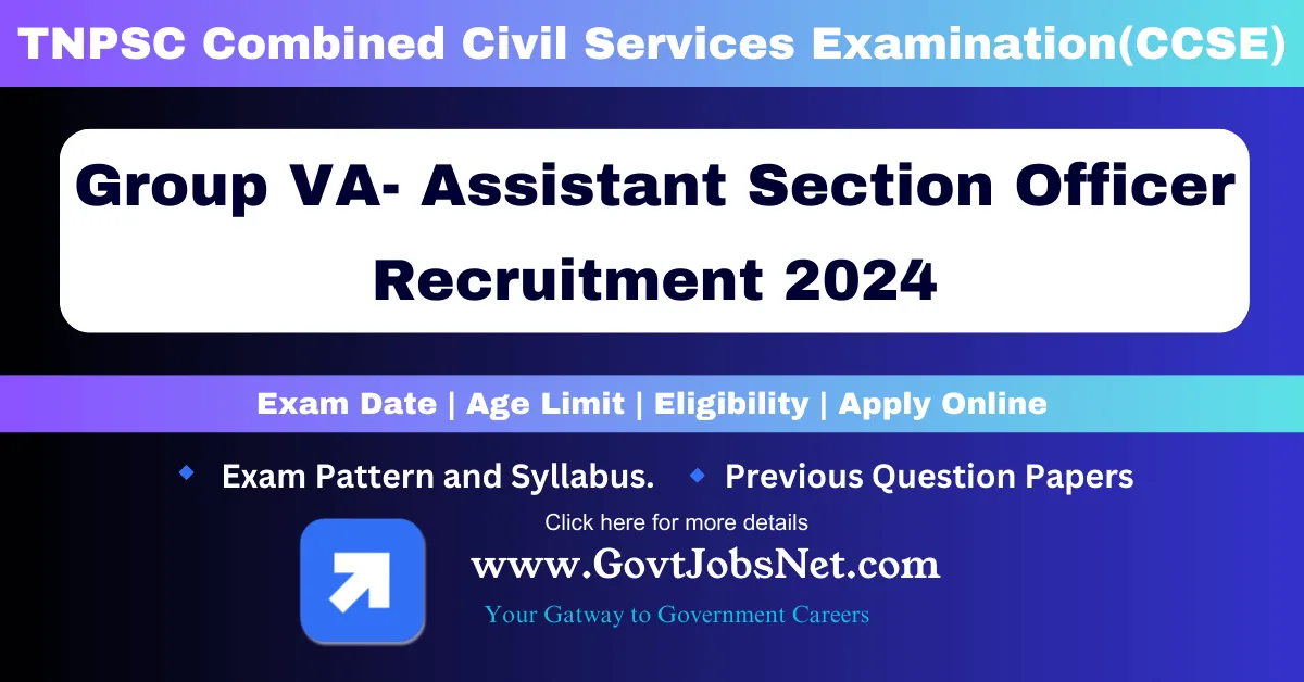 TNPSC Group 5A Assistant Section Officer Recruitment 2024